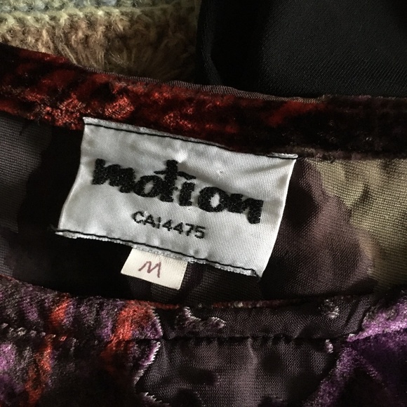 MOTION Lagenlook Multicolor Burn-Out Velvet Artsy Tunic M - Picture 4 of 5